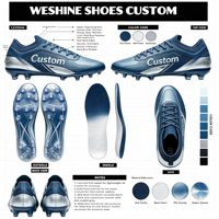 Chaussures de football en maille synthétique Fly Knit avec semelle extérieure en TPU TF pour terrain synthétique, chaussures de football pour jeunes, légères, pour toutes les saisons