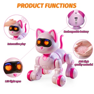 Kapalı elektrikli akıllı uzaktan kumanda Pet Kitty toptan karikatür interaktif plastik çocuklar için programlama Robot kedi oyuncak hediyeler - Product Image 6