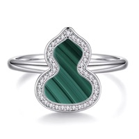 Bague en argent sterling 925 plaqué or 18 carats pour femme, luxe, avec agate rouge et verte, zircon, gourde, ensemble de bagues de mariage et de soirée pour femme