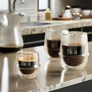 Ensemble de tasses à espresso sans BPA 80ml 250ml à <span class=keywords><strong>double</strong></span> <span class=keywords><strong>paroi</strong></span> design japonais <span class=keywords><strong>Latte</strong></span> <span class=keywords><strong>Macchiato</strong></span> & Cappuccino Verres à café Boissons - Product Image 1