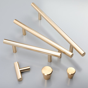 Solid Hollow Stainless Steel Brushed Gold Antirust Contemporary Kitchen Door Handles Long Pulls <b>Knobs</b> <b>for</b> Furniture Cabinet - Product Image 2