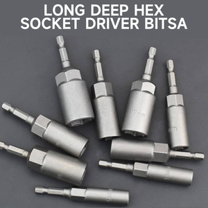 Embouts de vissage hexagonaux profonds en acier, longs embouts de tournevis H5.5-H18 pour outils pneumatiques 80-100L 80-100L - Product Image 5