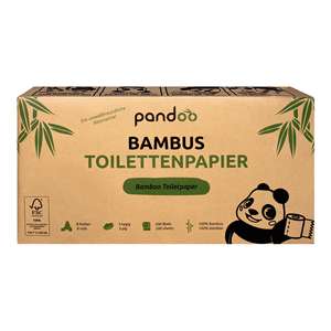 pandoo Toilet <b>paper</b> bamboo 3-ply 200 sheets 8 <b>rolls</b> - Product Image 3