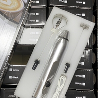 Mousseur à lait électrique portatif rechargeable par USB, en acier inoxydable, design écologique, pour café, thé, cappuccino, matcha