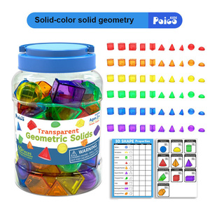 Insegnamento della prima educazione aiuta giocattoli geometrici tridimensionali giocattoli matematici per bambini per migliorare la cognizione - Product Image 5