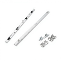 Varilla de transmisión de aleación de aluminio con orificio cuadrado y bloqueo de dos puntos para ventanas abatibles, accesorios para mecanismos de apertura de puertas/ventanas
