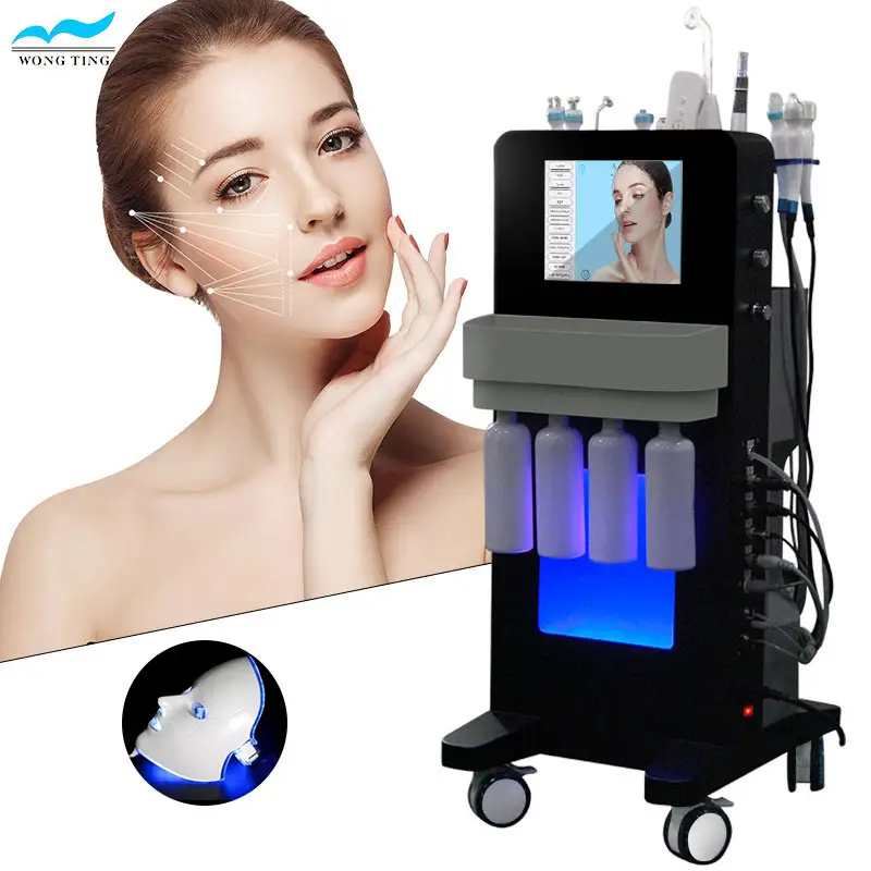 Nieuwste 15 In 1 Diamant Peeling H2o2 Hydra Waterjet Aqua Gezichtsverzorging Hydra Dermabrasie Machine