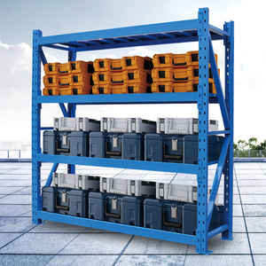 رفوف معدنية شديدة التحمل 4 طبقات قابلة للتعديل بدون مسامير، رفوف تخزين فولاذية للمستودعات والجراجات - Product Image 3