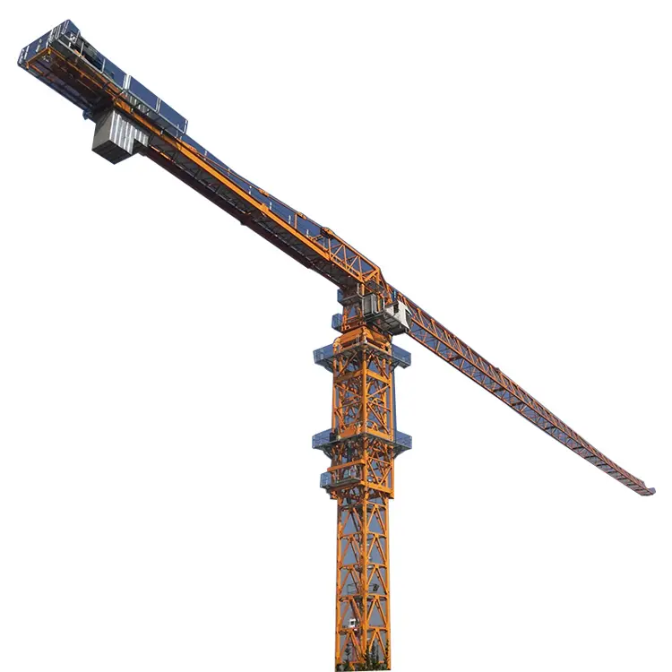 12T 60m Jib Tower Crane ทาวเวอร์เครนขนาดเล็กใช้ทาวเวอร์เครน