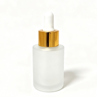 Flacon compte-gouttes en verre de luxe personnalisé, vide, à épaule plate, 1oz 20ml 30ml 50ml 100ml, pour huile à barbe et sérum capillaire, avec boîte d'emballage