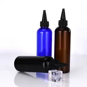 30ml 50ml 100ml 120ml 150ml 200ml 250ml confezione applicatore con tappo di erogazione Twist-open flacone per spremere la tintura dell'olio per capelli