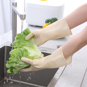 Gants en latex pour la maison, longueur 32 cm, texture grainée, imperméables, pour la vaisselle, le nettoyage, la lessive et les tâches de cuisine - Product Image 4