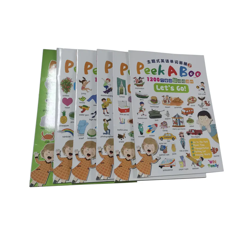 chinese and english Word books for kids educational with talking pen