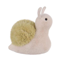 Nouveau gros petit escargot en peluche personnalisé moelleux fourrure en peluche prix usine poupée endormie Kawaii dessin animé escargot conception jouets en peluche