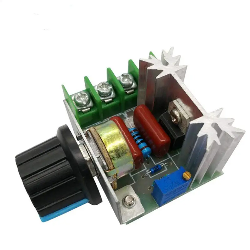 Contrôleur de tension électronique de moteur ca 220V 2000W, variateur de lumière, contrôleur de vitesse de moteur, Thermostat