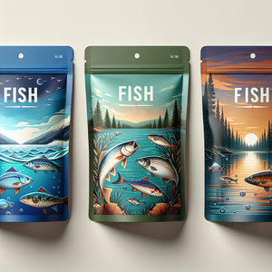 Impresión personalizada de fábrica, cebo de gusano de pesca transparente, cebo de pesca, paquete de Señuelos de Pesca, cebo de gusano, bolsas con cremallera - Product Image 1