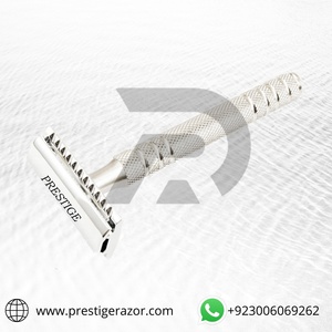 มีดโกนสแตนเลสขอบคู่3ชิ้นคลาสสิกปลอดภัยพร้อม1548โกนหนวดศักดิ์ศรีชุบโครเมียมสำหรับโกนหนวดทั้งร่างกายและบิกินี่ - Product Image 4