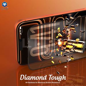 Protector de Pantalla de Vidrio Templado Lito 9H 2.5D con Caja de Instalación Fácil para <span class=keywords><strong>iPhone</strong></span> 13 <span class=keywords><strong>14</strong></span> 15 16 17 <span class=keywords><strong>Pro</strong></span> Max S25 - Product Image 5