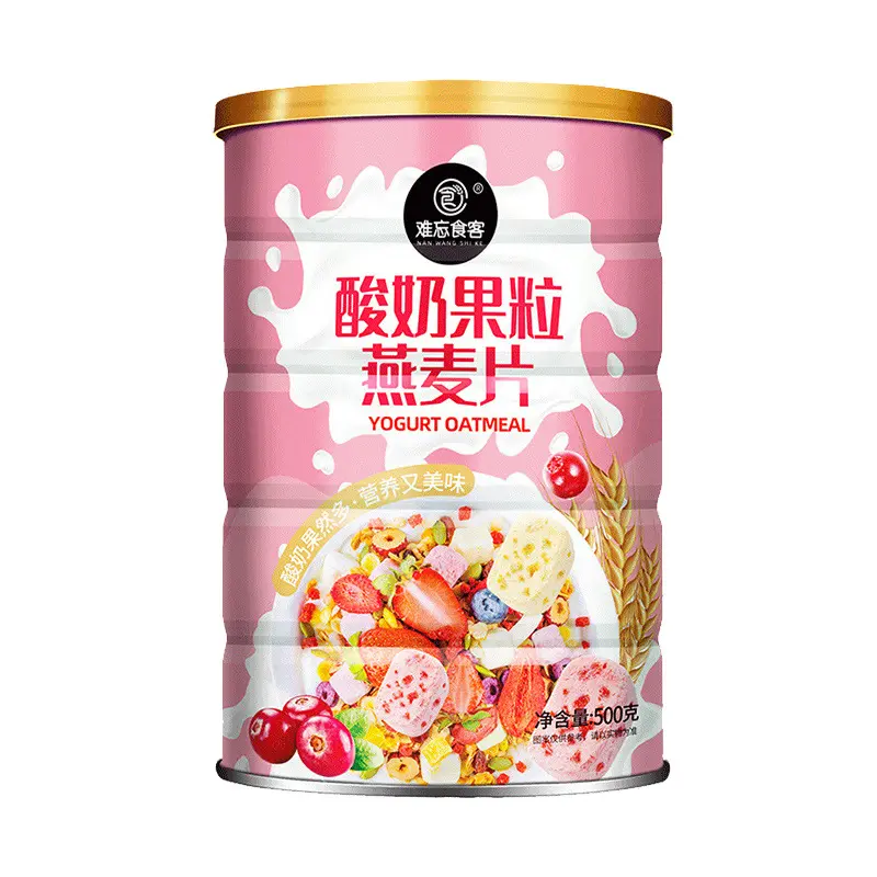 Nanwangshike-Cereales de frutas y yogurt, 500g, el mejor cereal de desayuno con alto contenido de proteínas