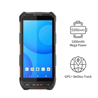Ordinateur mobile robuste avec batterie 5200 mAh, RFID, GPS intégré et scanner portable pour les services publics