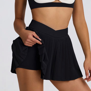 Benutzer definierte Logo Qualität V Taille Active wear Yoga Rock mit inneren Shorts Fitness Golf Skorts Frauen Sport Athletic Tennis Rock - Product Image 2