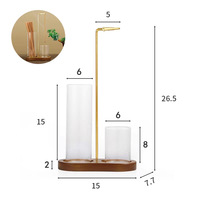 Brûleur d'encens et clip en forme de 8, moderne et simple, pour aromathérapie, avec base en tube de bois de santal et bois d'agar, modèle chinois XL-002