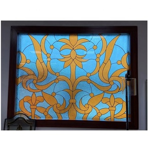 Vente d'usine, prix bas, inserts décoratifs en verre teinté pour porte d'entrée, pour hôtel et villa, design moderne - Product Image 3