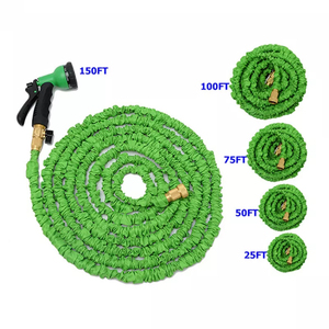 NQ SPORTS <span class=keywords><strong>Tuyau</strong></span> <span class=keywords><strong>d</strong></span>'<span class=keywords><strong>arrosage</strong></span> extensible haute pression en TPE, résistant aux fuites, avec raccords 1/4 et 3/4, 100 pieds, pour jardin - Product Image 2