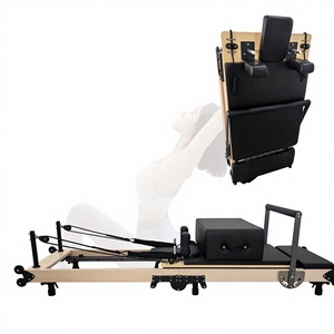 Appareil de Pilates portable pliable en bois de hêtre pour usage domestique – Reformer Pilates, <span class=keywords><strong>lit</strong></span> de Pilates, équipement de fitness - Product Image 4