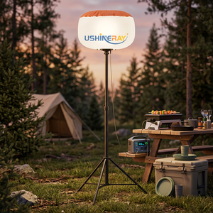 240W LED <b>Balloon</b> Light With Portable Power Supply For Self Driving Camping Outdoor Barbecue Night Time Outdoor Activity Lighting - Product Image 3