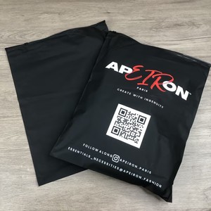 35x45cm Custom Private Label Black Plastic Zipper Bags <b>Waterproof</b> Tear Resistant Garment Packaging Storage Pouches Bag - Product Image 1