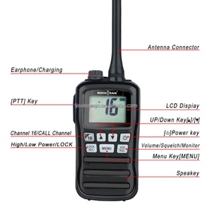 Émetteur-récepteur maritime VHF portable RS-25M 156-162 MHz, talkie-walkie portable noir, étanche IP6, flottant, radio pour bateau - Product Image 3