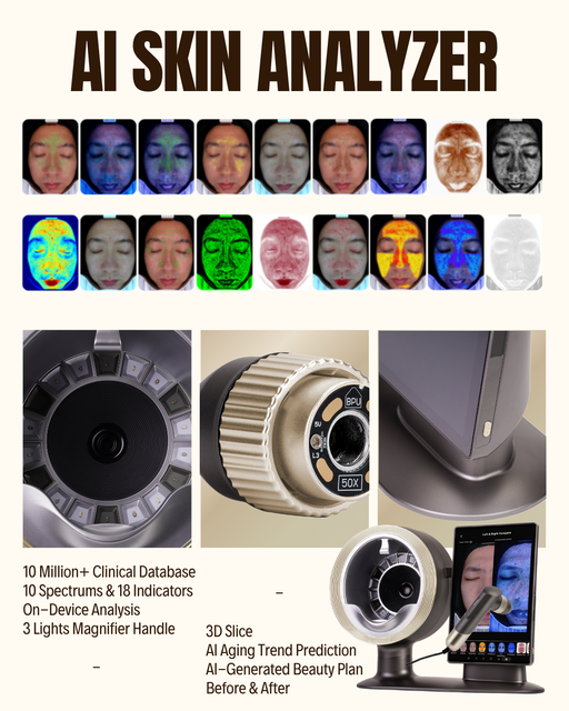 2026 AI Skin Analyzer Machine 3D Magic Mirror Facial Scanner 3D AI Face Skin Diagnostics Analyzer Facial Tester Device