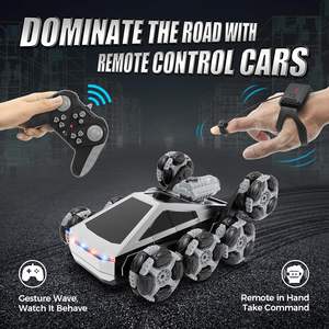 EPT Robot Chien Télécommandé Huit Roues avec Fonction Pulvérisation, Musique, Lumières LED, Bras Articulé, Voiture RC Tout-Terrain Acrobatique - Product Image 6