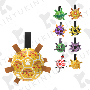 KINYU Özelleştirilebilir OEM Lüks Dış Mekan Su Köpek Futbol Topu Çevre Dostu Naylon+TPU İnteraktif Karikatür Oyuncak 5/7 İnç Toksik İçermeyen - Product Image 1