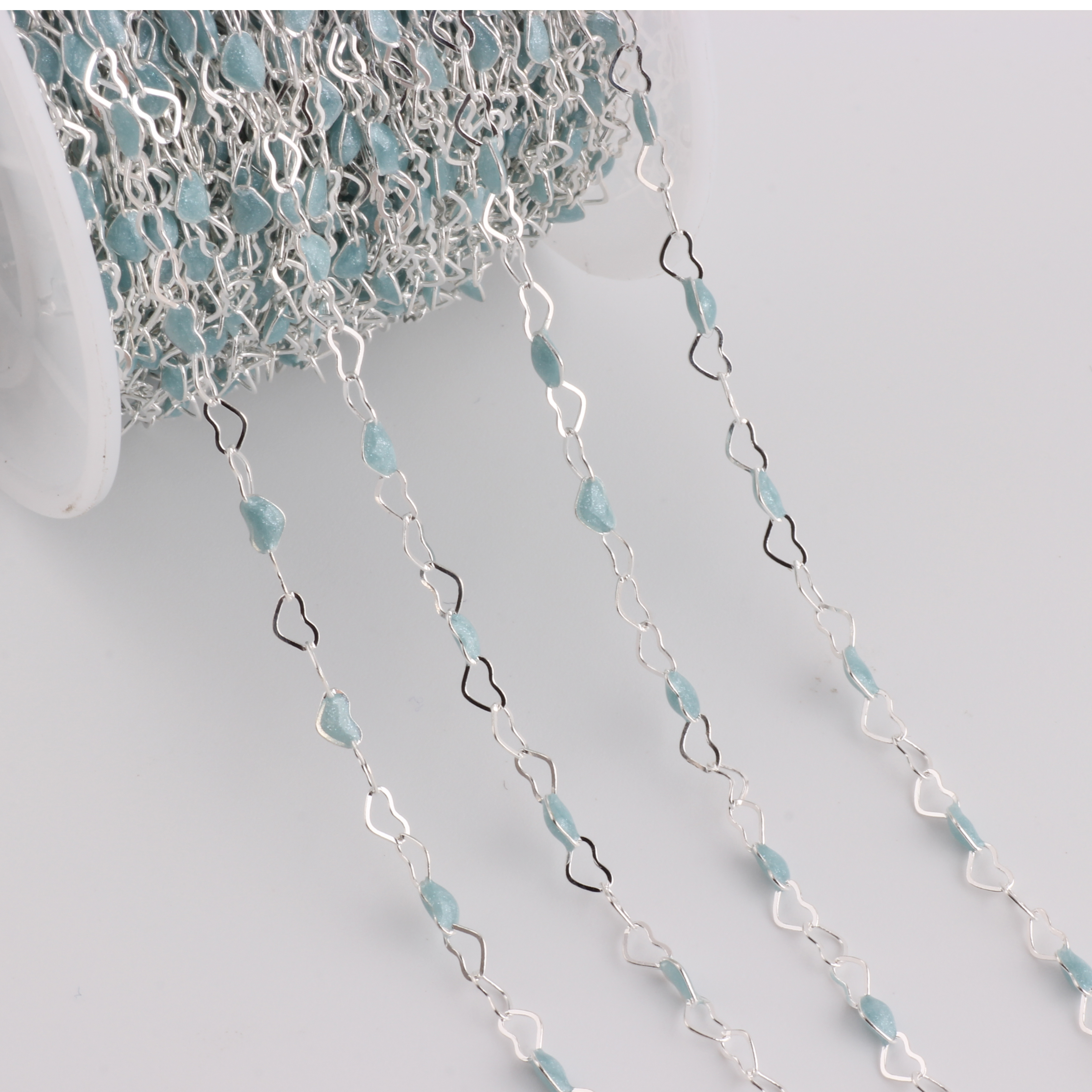 Argent sterling S925-bleu clair