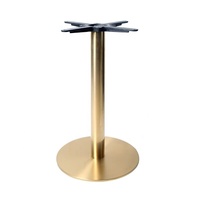 Lifepursue table ronde en laiton base en acier inoxydable