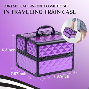 <span class=keywords><strong>Kit</strong></span> di Trucchi per Ragazze e Adolescenti, Set di Makeup con 4 Vassoi Spaziosi, Beauty Case <span class=keywords><strong>da</strong></span> Treno, Valigetta <span class=keywords><strong>da</strong></span> <span class=keywords><strong>Viaggio</strong></span> Portatile per Trucchi - Product Image 4