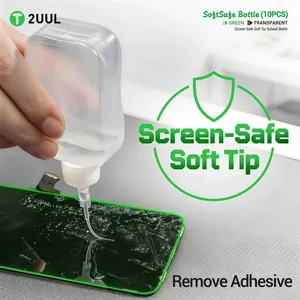 2UUL <span class=keywords><strong>CL51</strong></span> CL52 Botella de Plástico SoftSafe 10PCS 50ml Dispensador de Solvente con Punta Suave Segura para Pantallas para Reparación de Teléfonos Caja Transparente Verde - Product Image 2