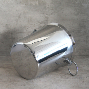 Seau à glace isotherme en acier inoxydable 3L personnalisé pour champagne, bière et cocktails, avec poignée, en métal, vente en gros - Product Image 4
