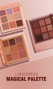 Langmanni <strong>huda</strong> Nude Desert Eyeshadow Palette Shimmer Matte Long-Lasting Non-Fly Powder - Product Image 4