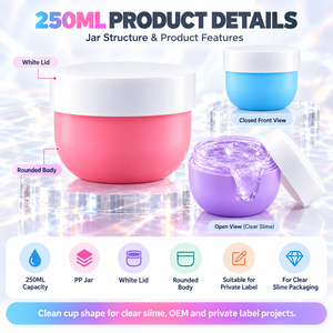 Slime transparent, doux, extensible et brillant, jouet avec additifs de couleur et de parfum personnalisés, OEM ODM, marque privée - Product Image 3