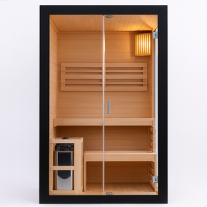 Sauna extérieur personnalisable, mini sauna résistant aux intempéries, en cèdre rouge Hemlock, noir, pour villa, jardin, maison privée, <span class=keywords><strong>spa</strong></span> de bien-être - Product Image 4