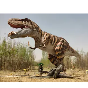หุ่นยนต์ขนาดใหญ่15เมตรไดโนเสาร์ T-Rex สำหรับตกแต่งกลางแจ้ง