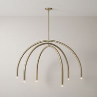 Lustre créatif en forme de vent en crème arc-en-ciel nordique pour enfants et salon, lampe suspendue silencieuse minimaliste en forme de U