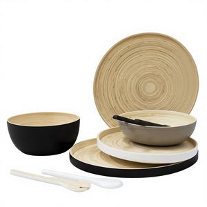 MP Decor Vietnam Bol à salade en bambou poli, écologique, moderne et élégant, conteneur de service avec une capacité supérieure à 10L - Product Image 1