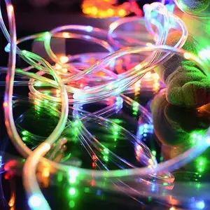 7m 12m 22m 32m Waterproof Ip65 Solar Led Neon Rope Lights Outdoor For Garden Christmas Decoration