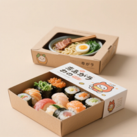 2025 populaire nouveau Design Sushi Set Box Sushi Catering Box Stand up Sushi Box avec personnalisé