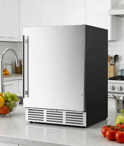 <span class=keywords><strong>Mini</strong></span>-réfrigérateur compact encastrable Vanace en acier inoxydable pour la maison, le bar ou le bureau - Product Image 1