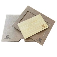 Carte en bois NFC recyclable logo personnalisé carte NFC en bois de bambou gravé pour les entreprises